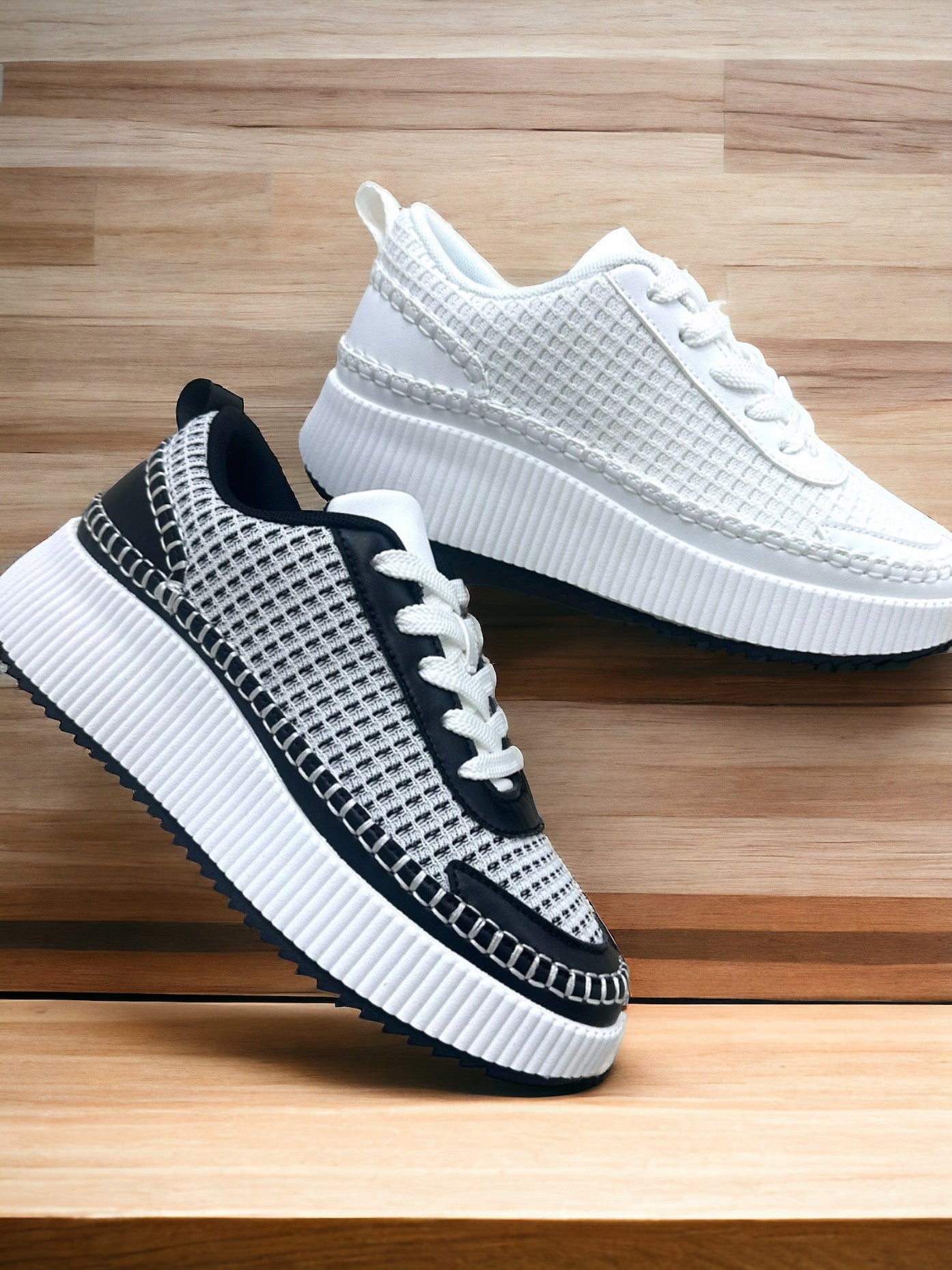 black mesh sneakers