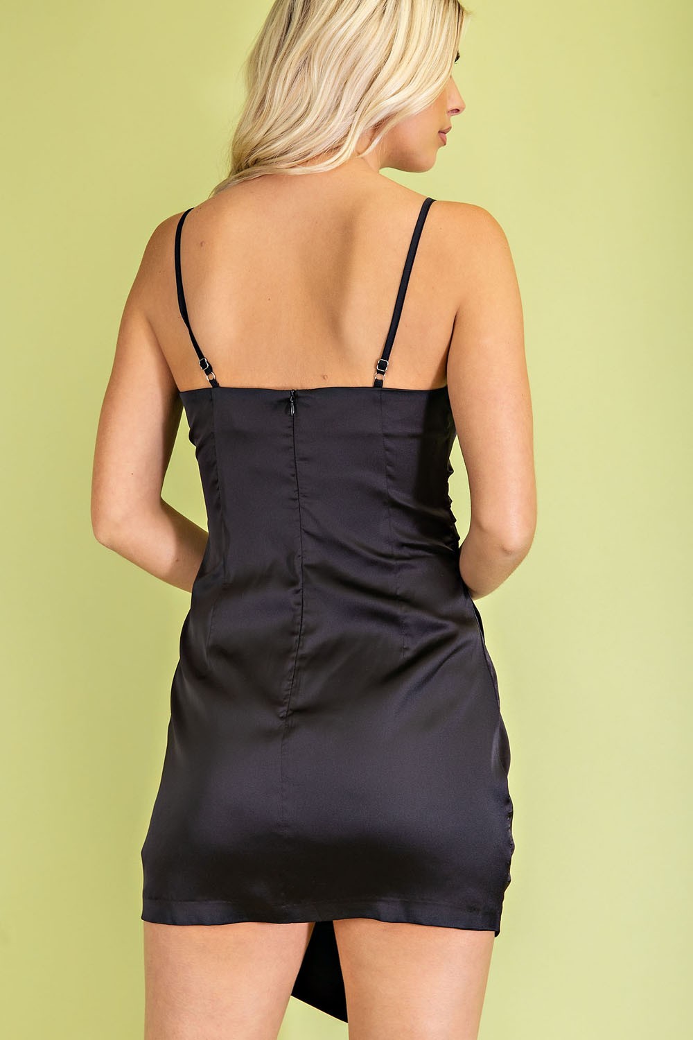 Draped Spaghetti Strap Dress