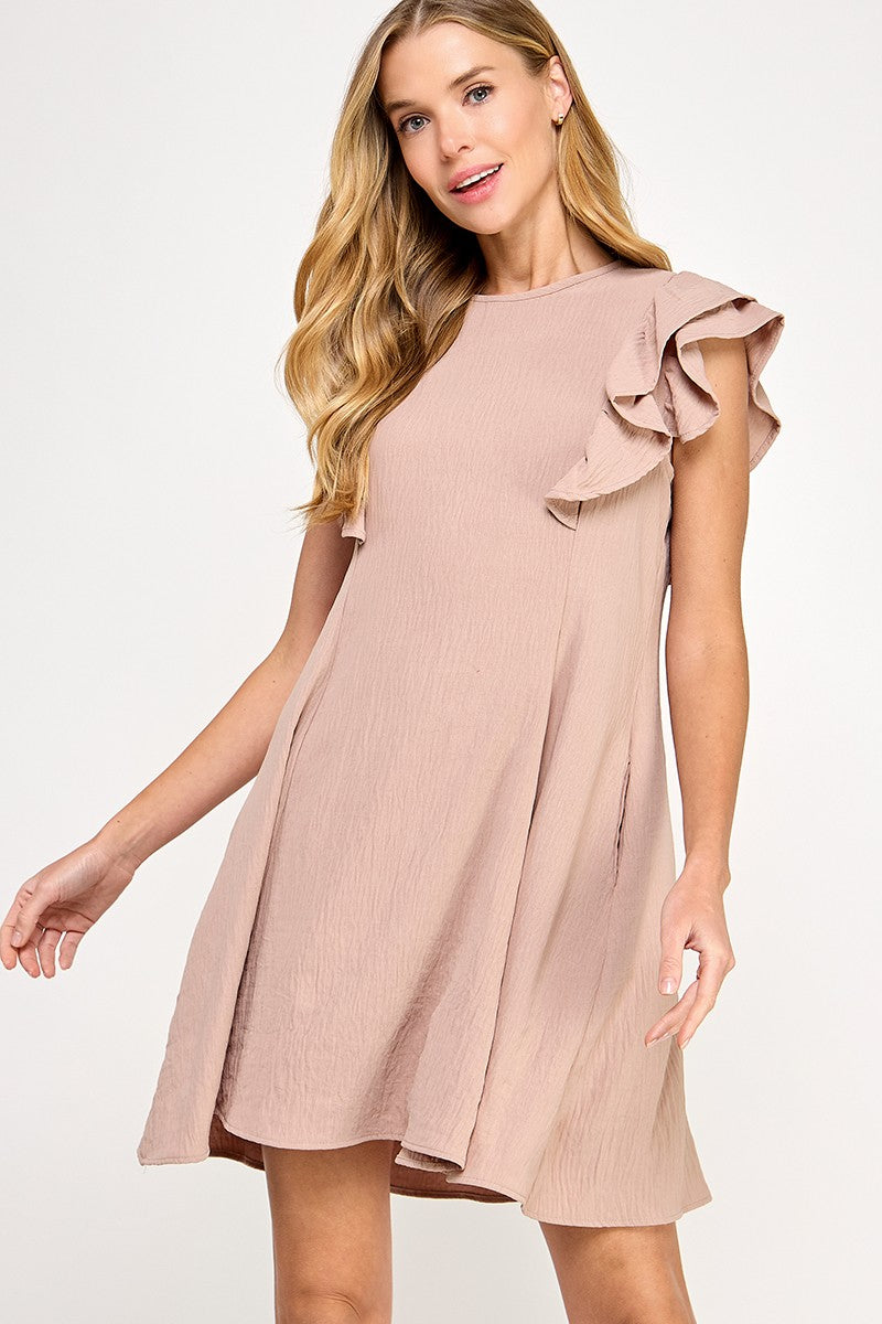 Solid swing dress