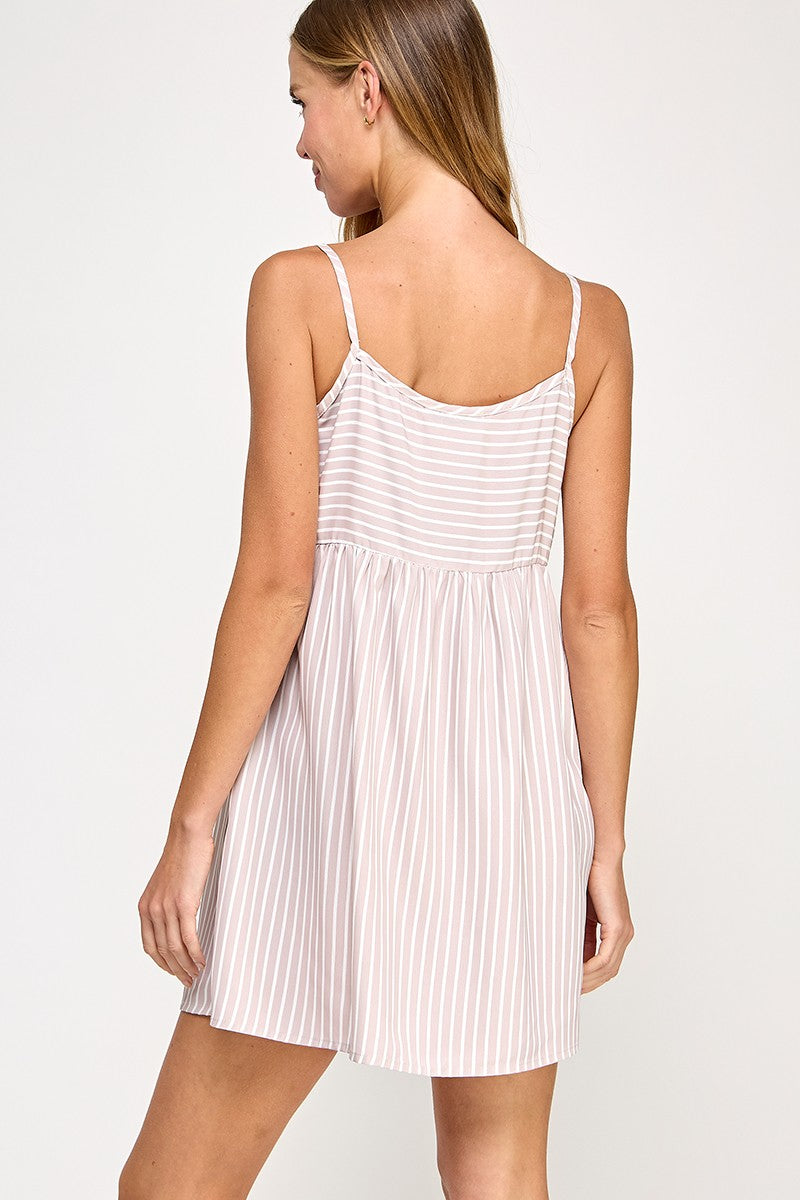 Stripe baby doll dress