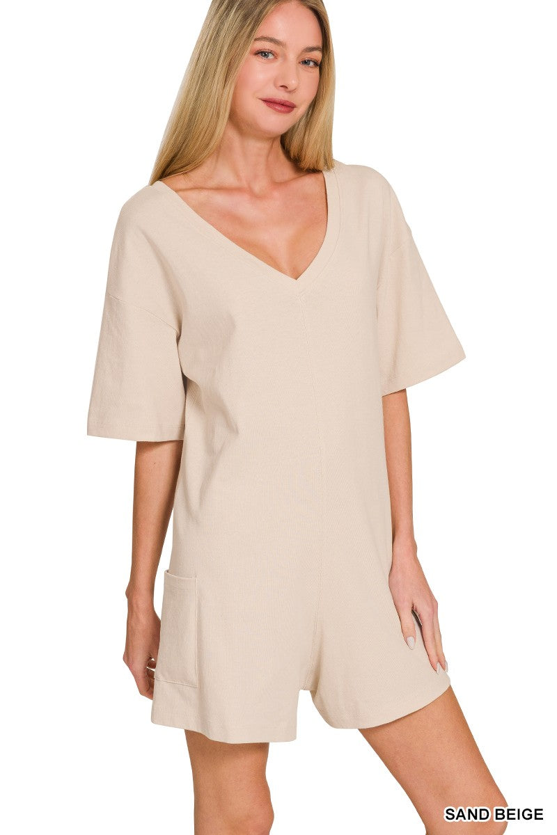V Or Scoop Neck 2-way Romper