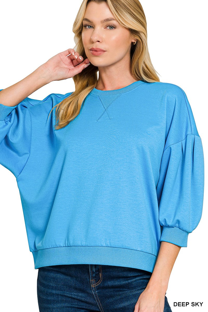 Scuba Dolman Sleeve Pullover