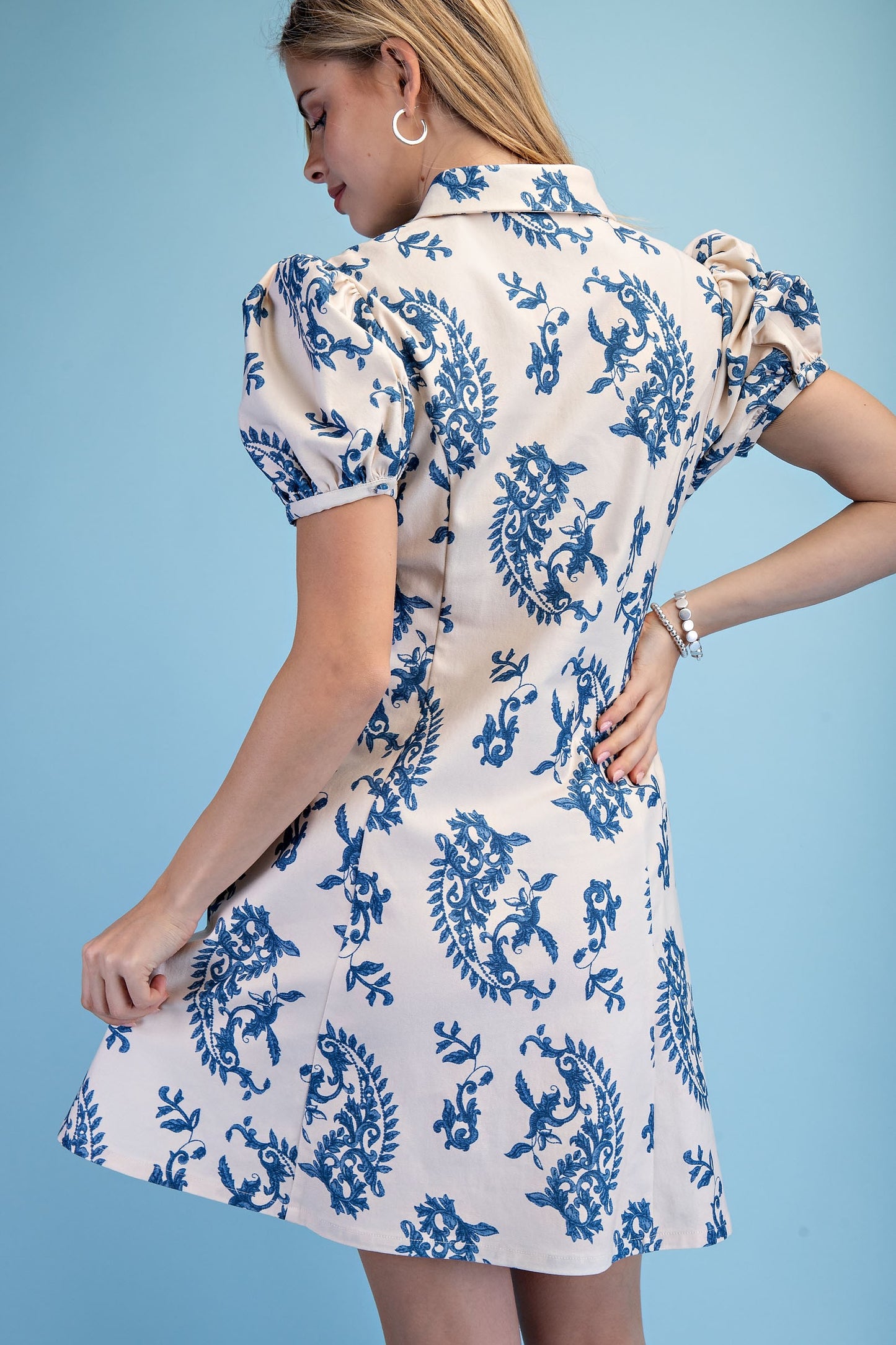 Printed A-line Mini Dress