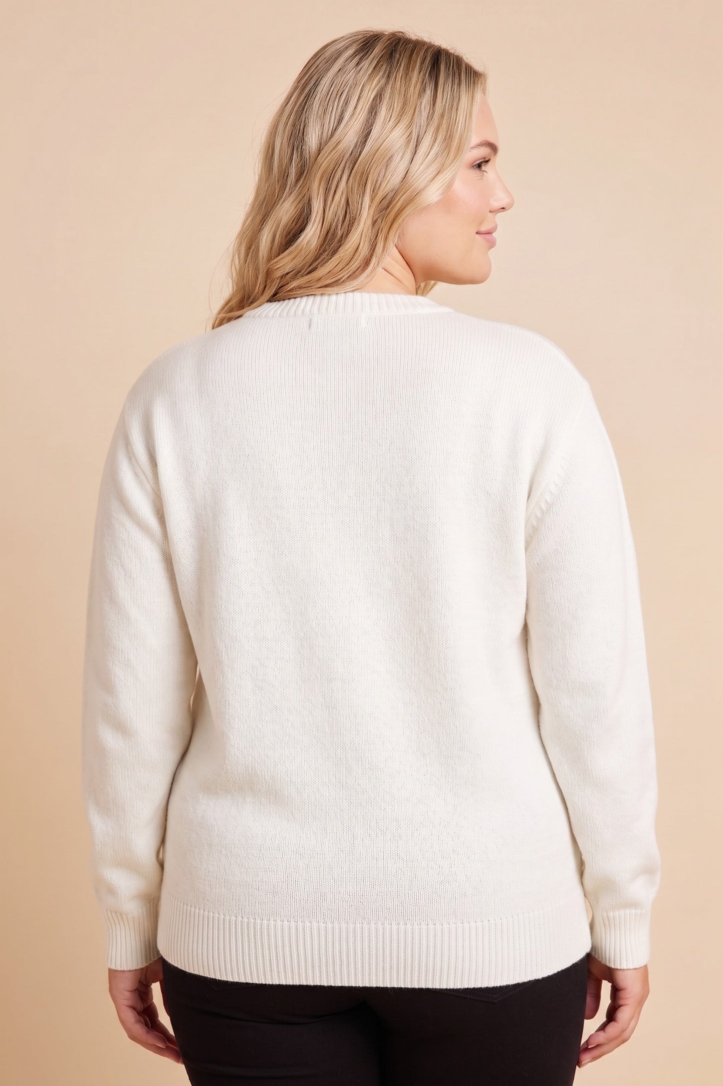 Plus Terrier Patched Sweater Top