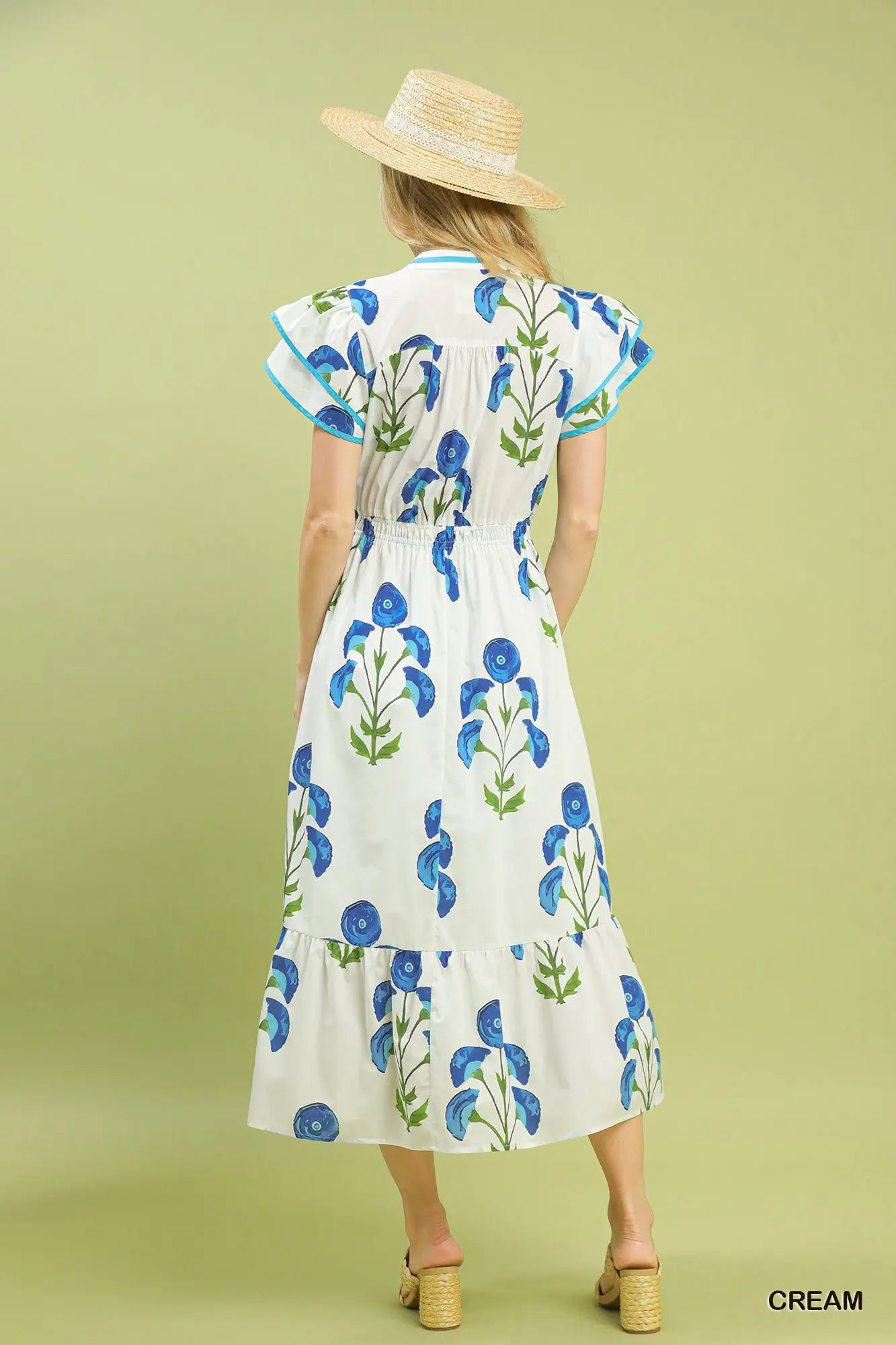 Blossom Meadow Print Midi Dress