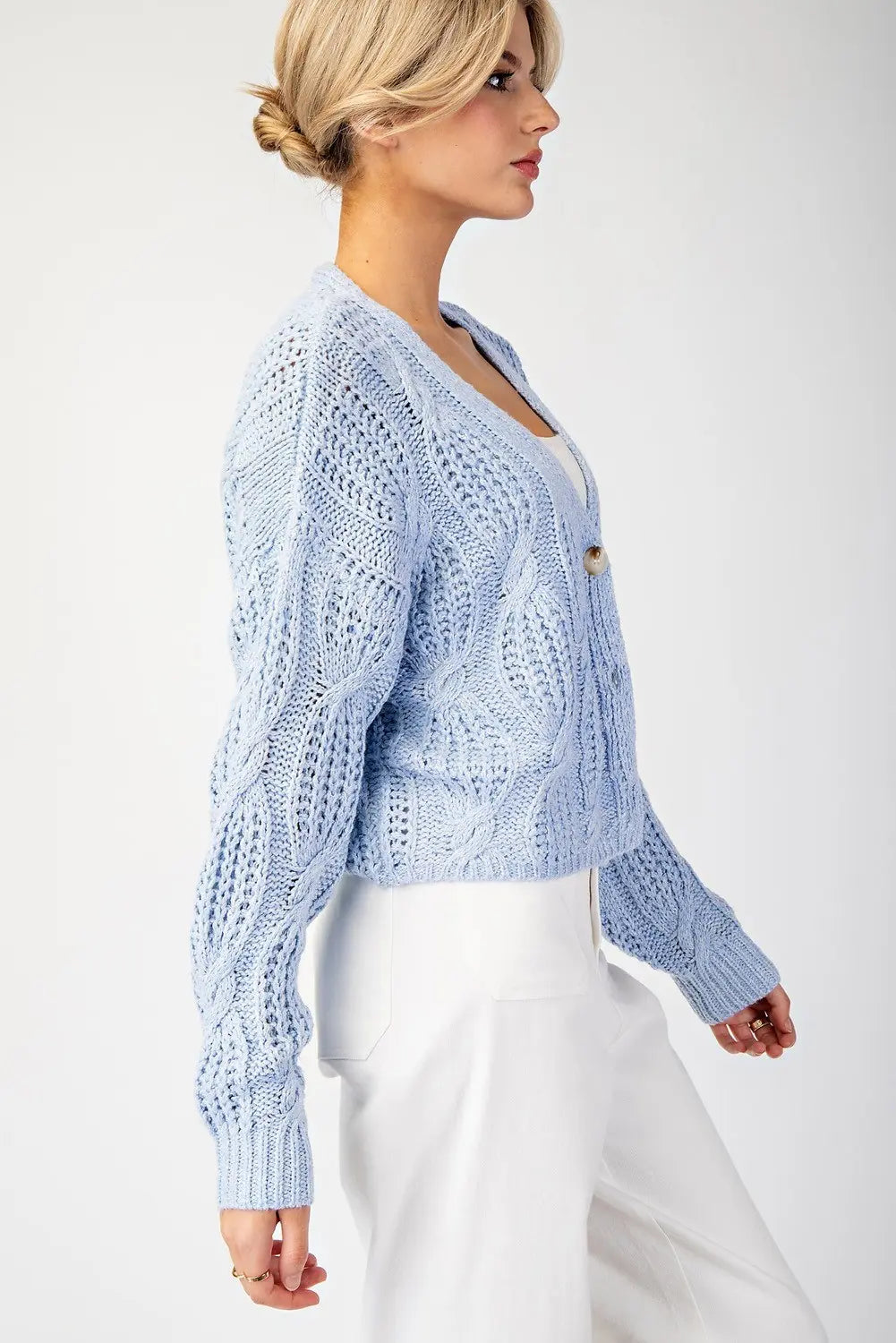 BUTTON DOWN CROCHET CARDIGAN