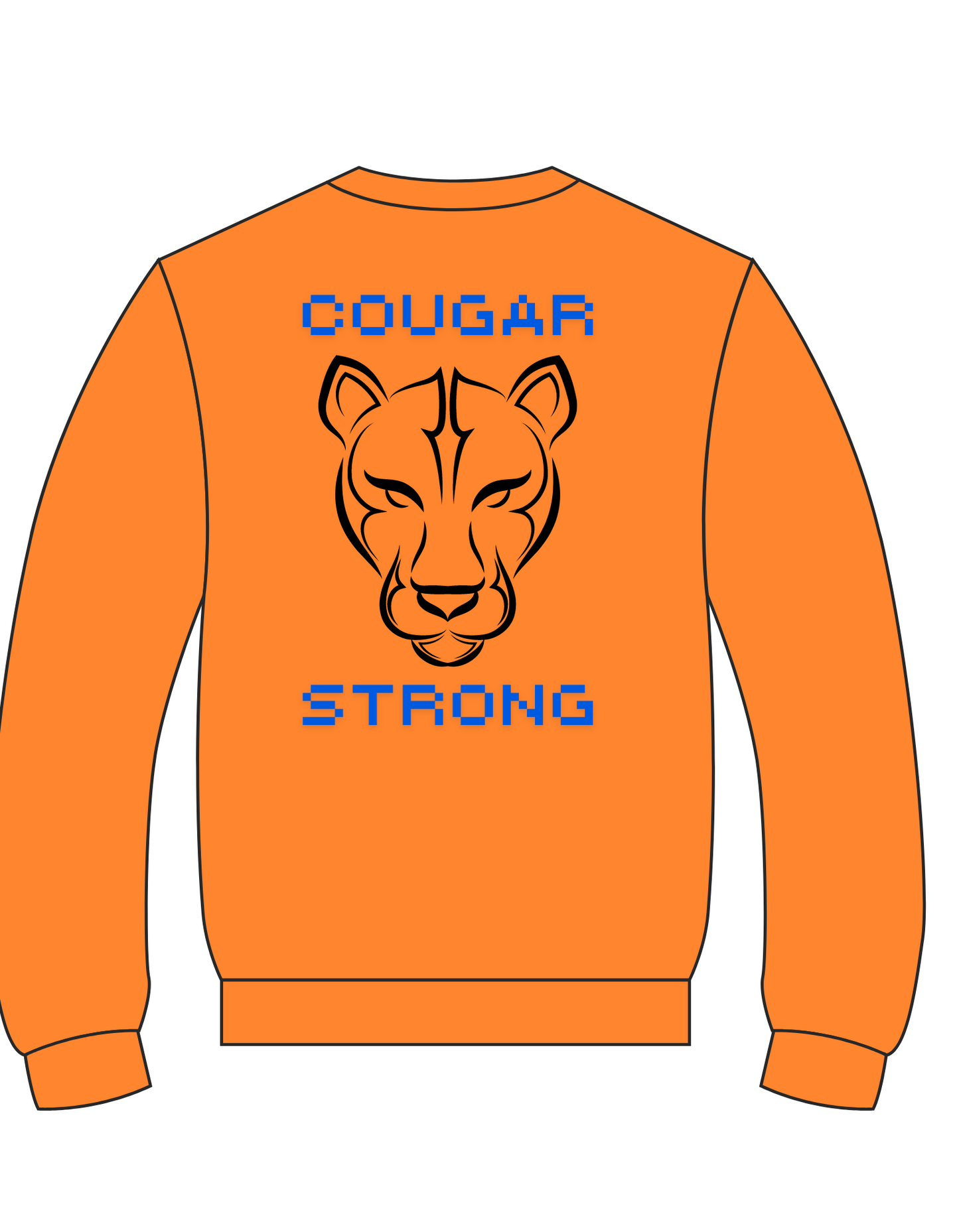orange cougar strong sweatshirt
