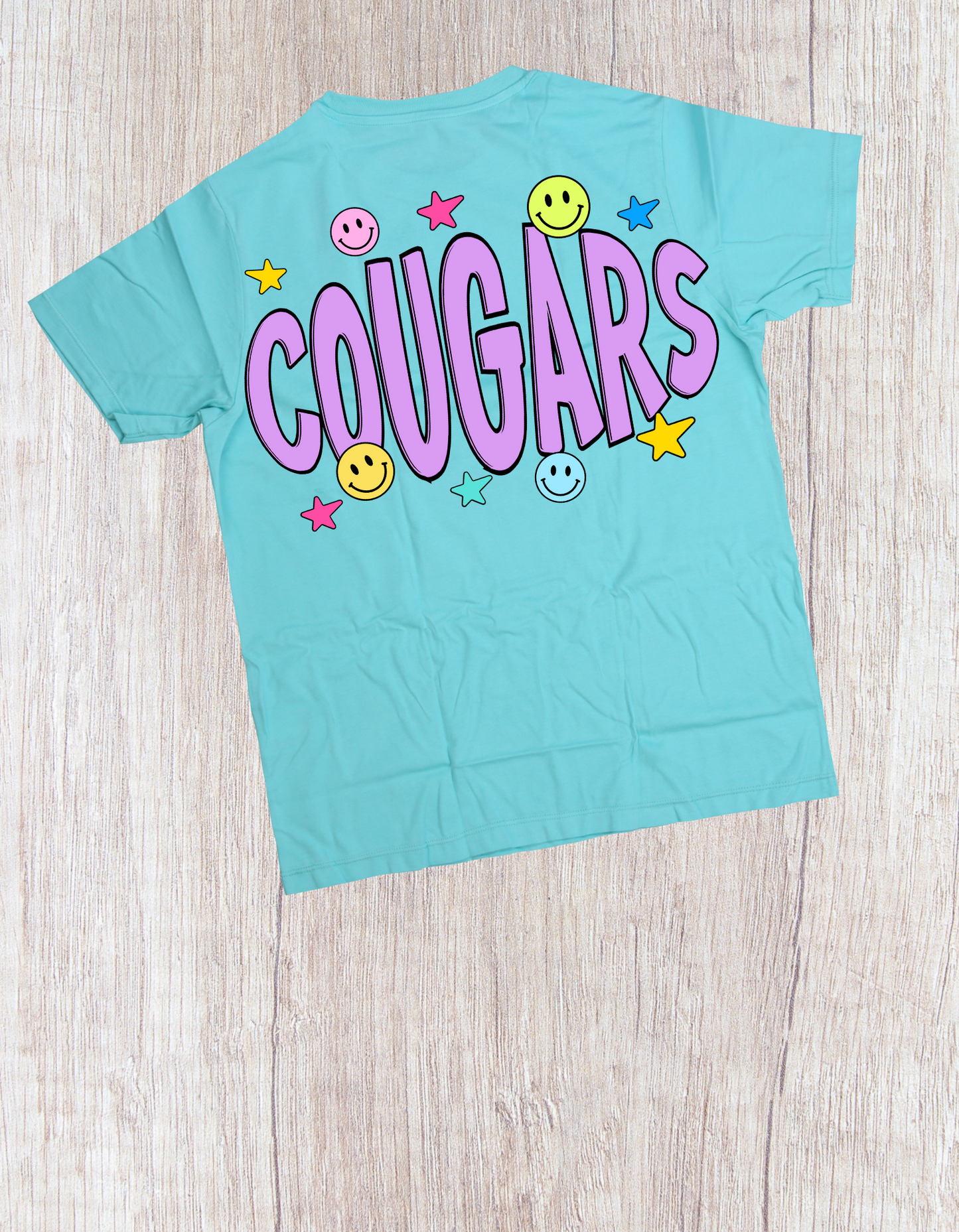 smiley face cougar tshirt
