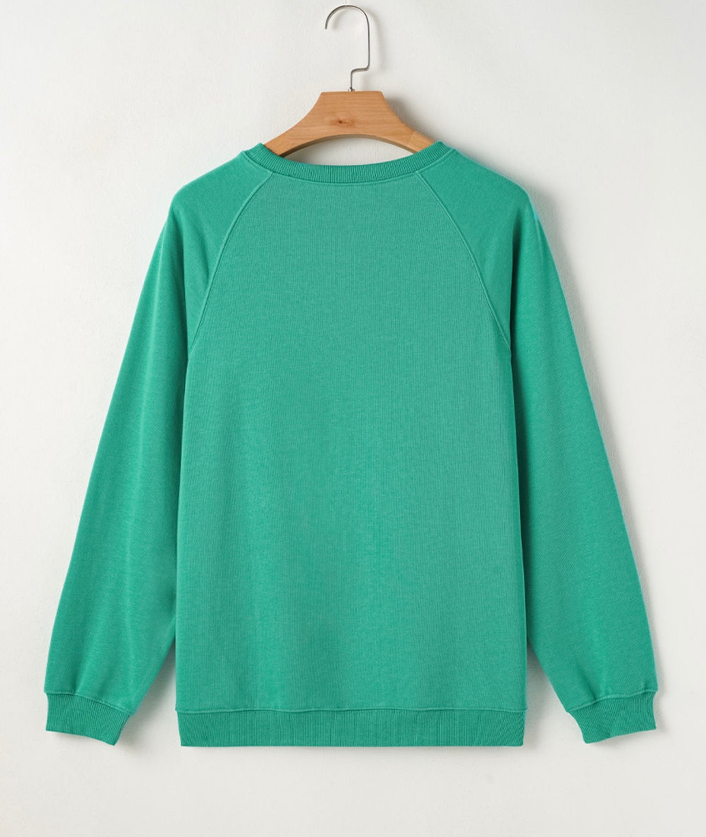 Mint Green Rainbow Colorblock Striped Pullover Sweatshirt