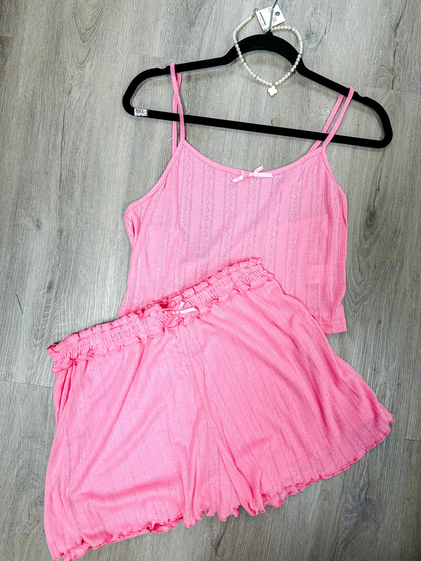 Soft Pink Detailed PJ Set