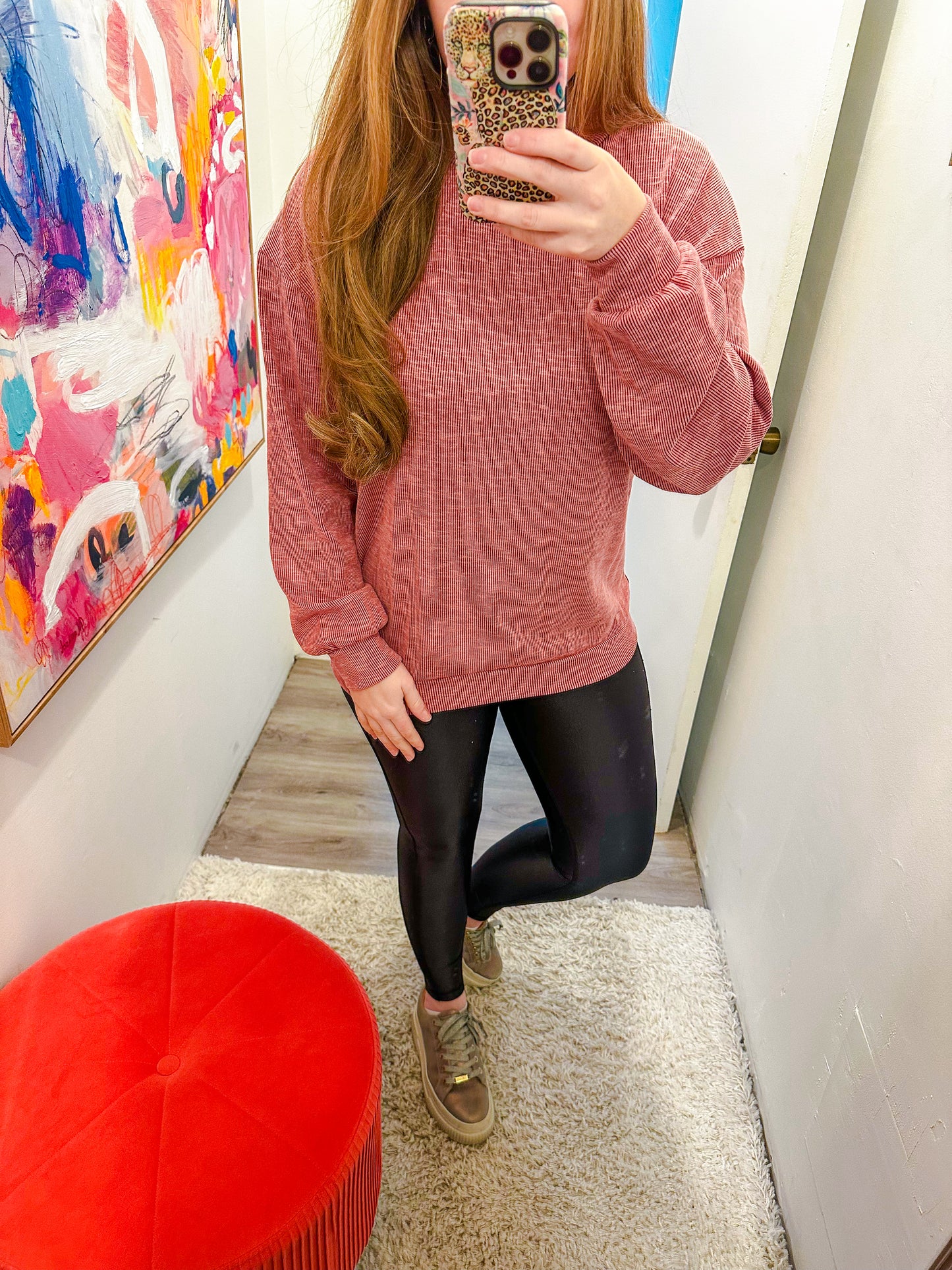 ribbed sweatshirt