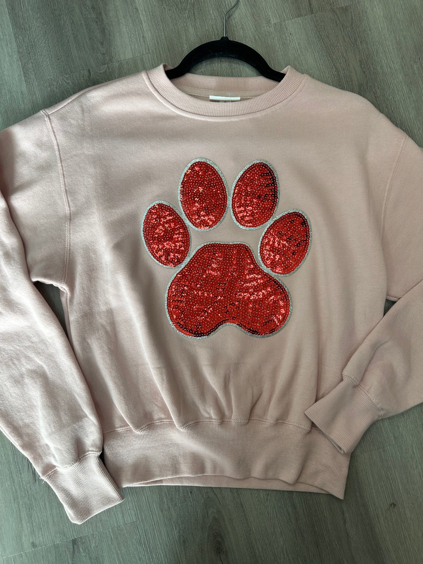 Pink Paw Patch Sweatshirt