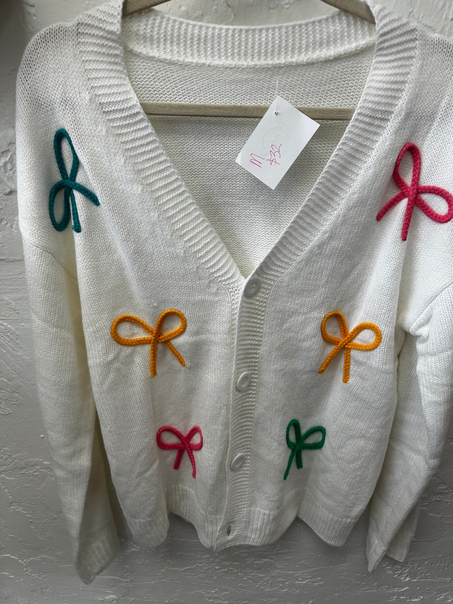 Colorful Bow Cardigan
