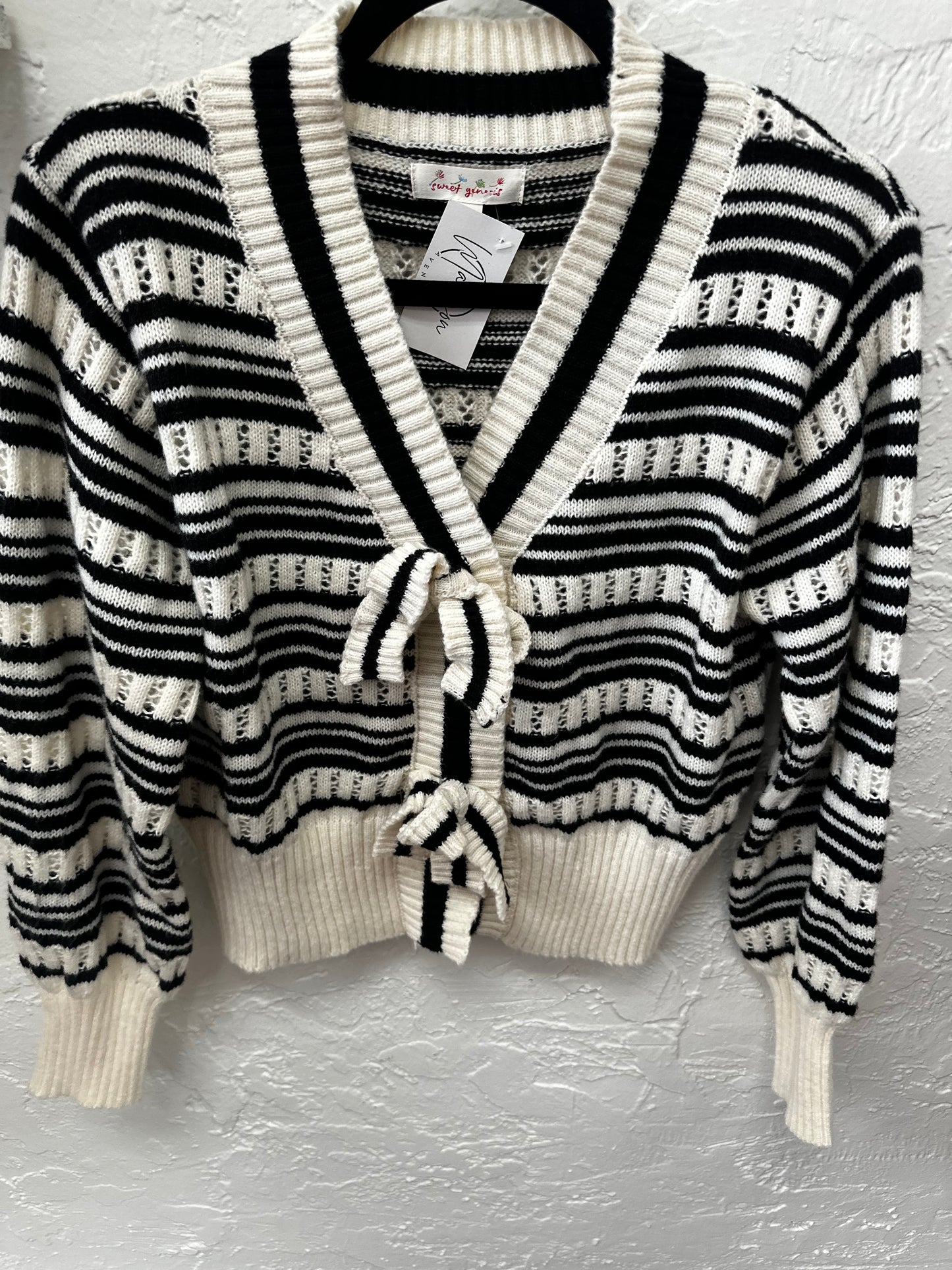 Black and White Striped Sweater