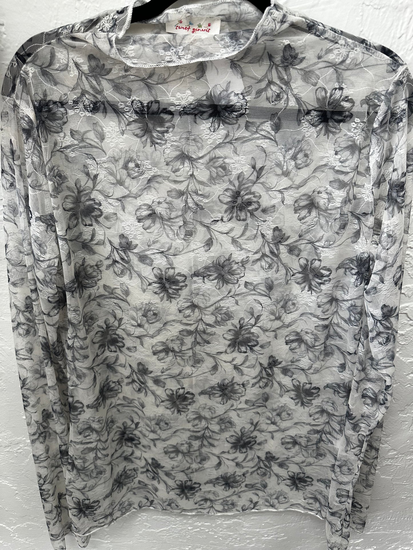 Floral Sheer Undershirt Plus