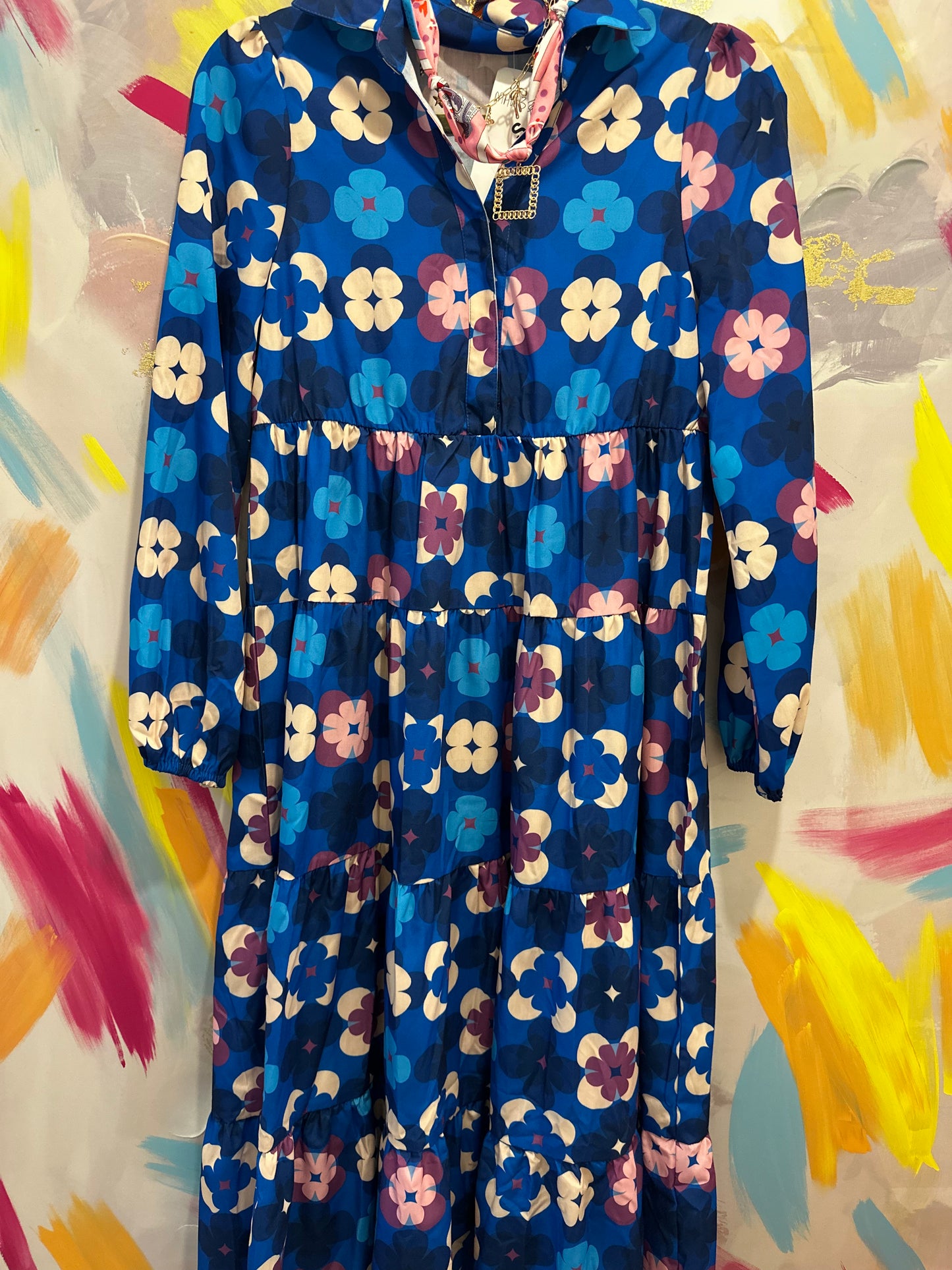 Blue Floral Maxi Dress