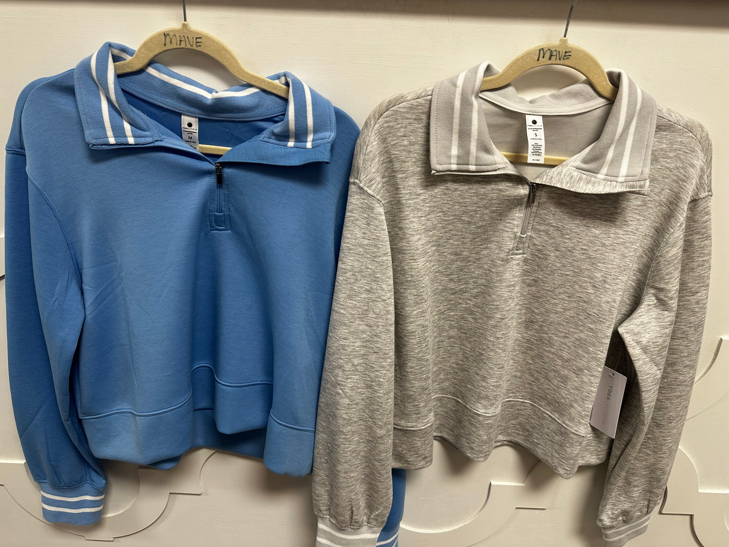 White Stripe Detail Collared Quarter-Zip
