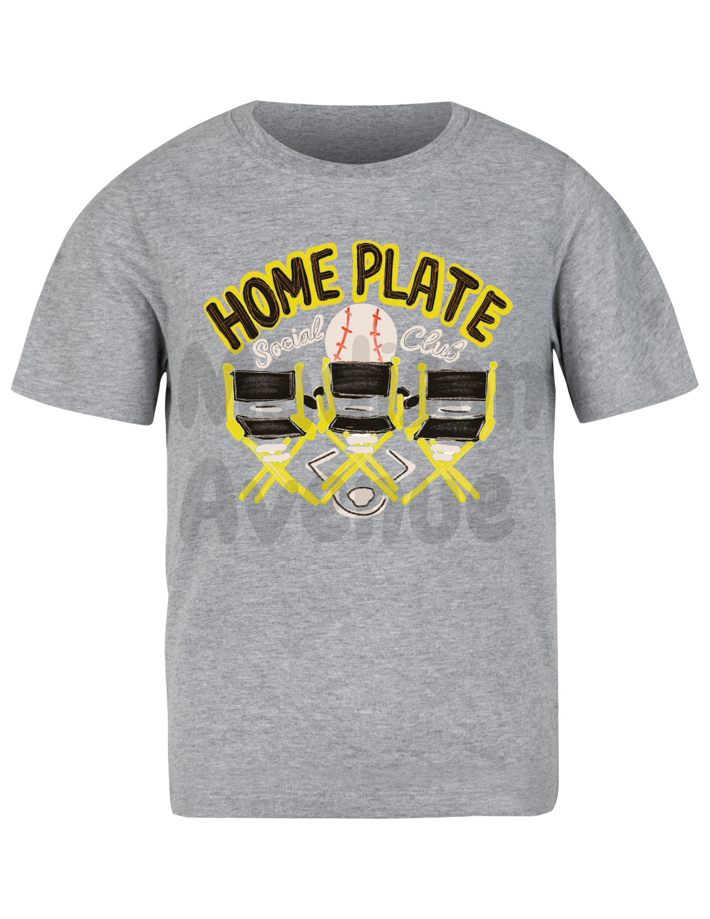 baseball home plate social club black and gold t-shirt
