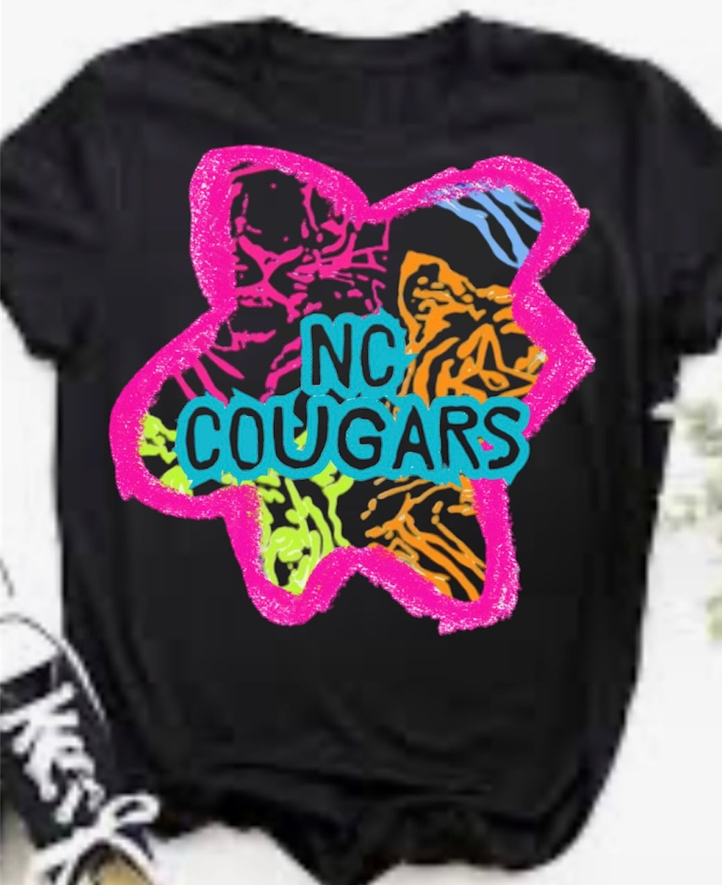 NEON NC COUGARS TSHIRT