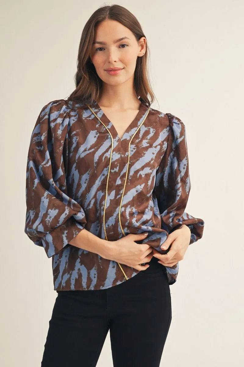 abstract print top