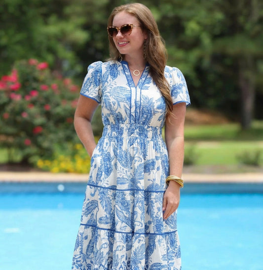 Botanical Tiered Maxi Dress