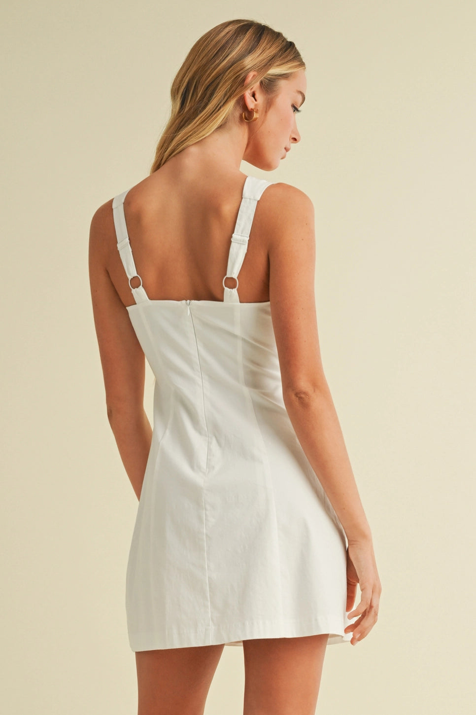 Sculpted Bodice O-Ring Mini Dress