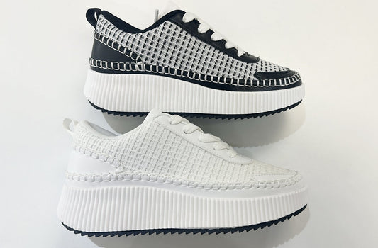 black mesh sneakers