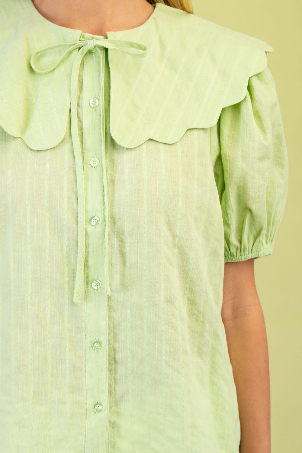 3/4 Sleeve Button Up Blouse Top