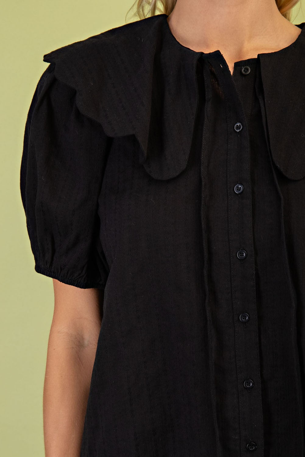 3/4 Sleeve Button Up Blouse Top
