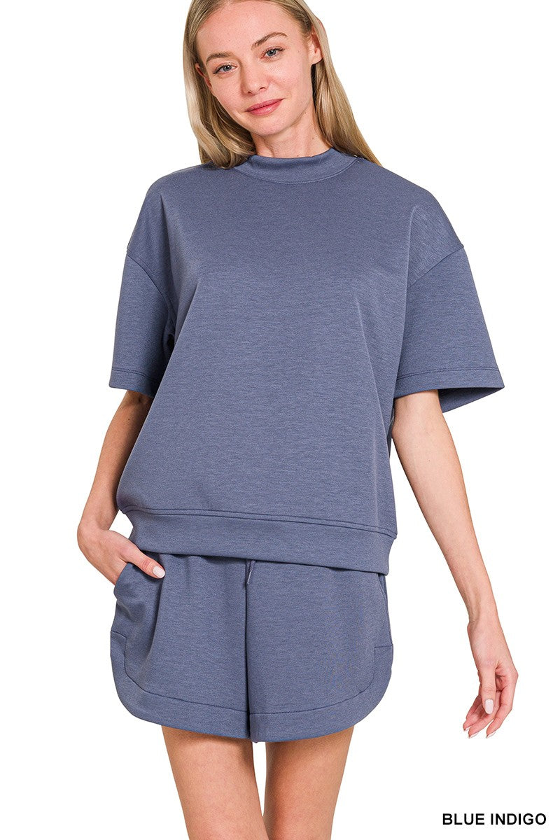 Scuba High Neck Top & Dolphin Shorts Set