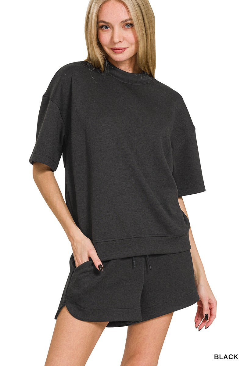 Scuba High Neck Top & Dolphin Shorts Set