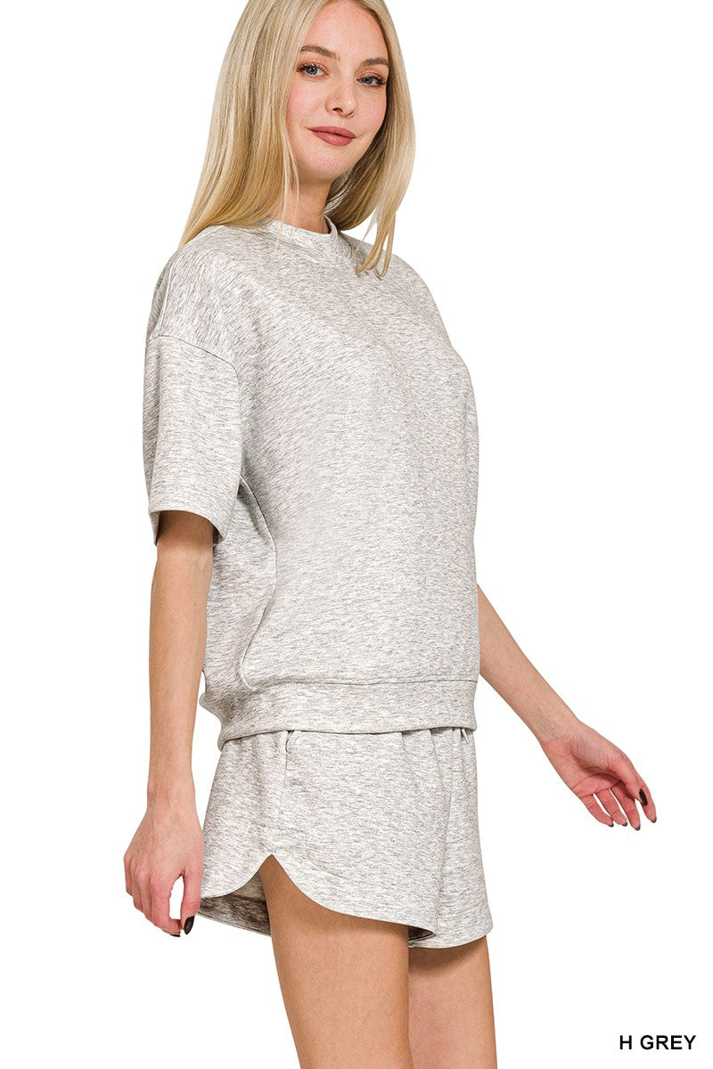 Scuba High Neck Top & Dolphin Shorts Set