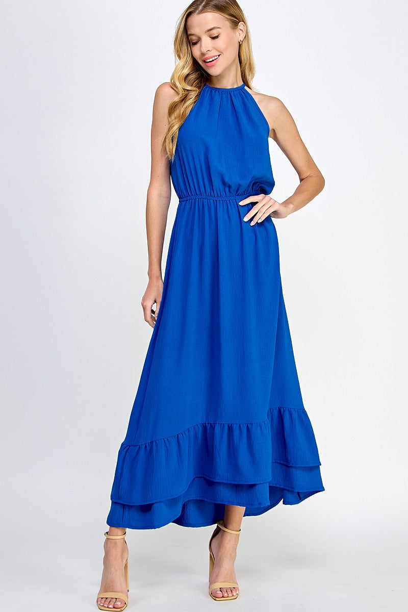 Solid maxi dress