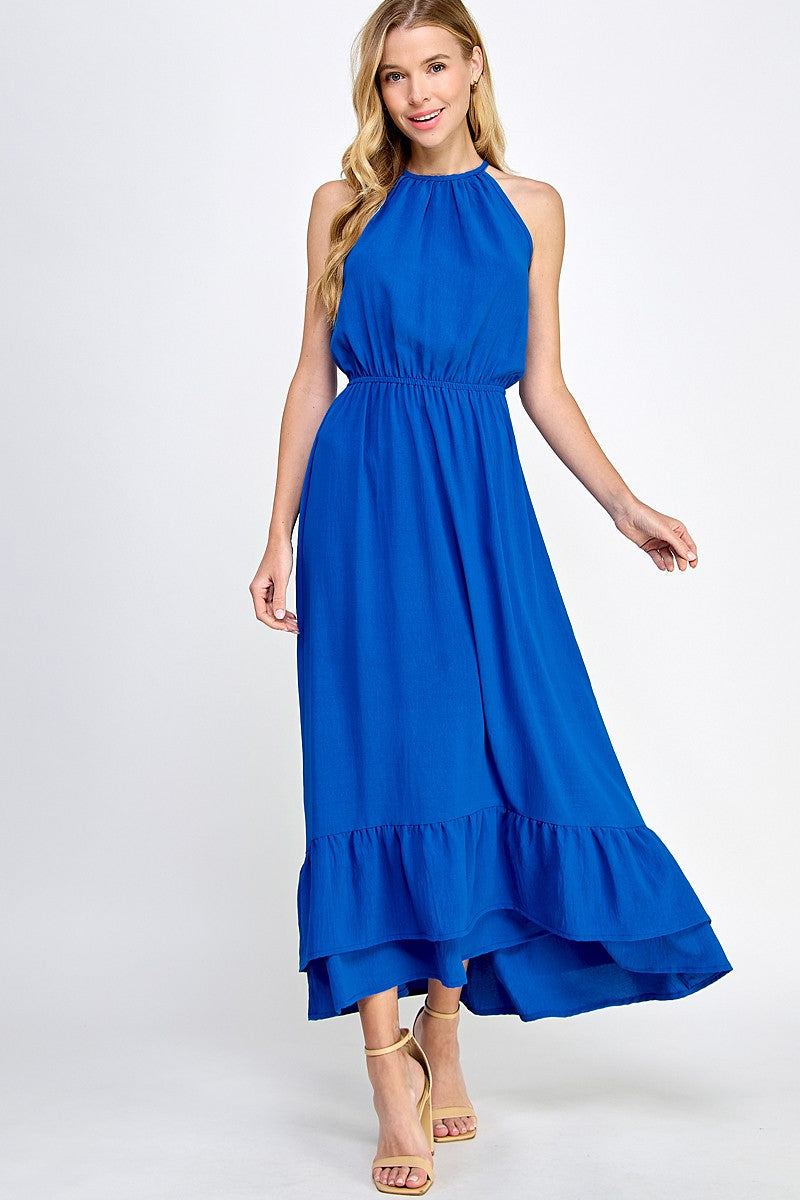 Solid maxi dress