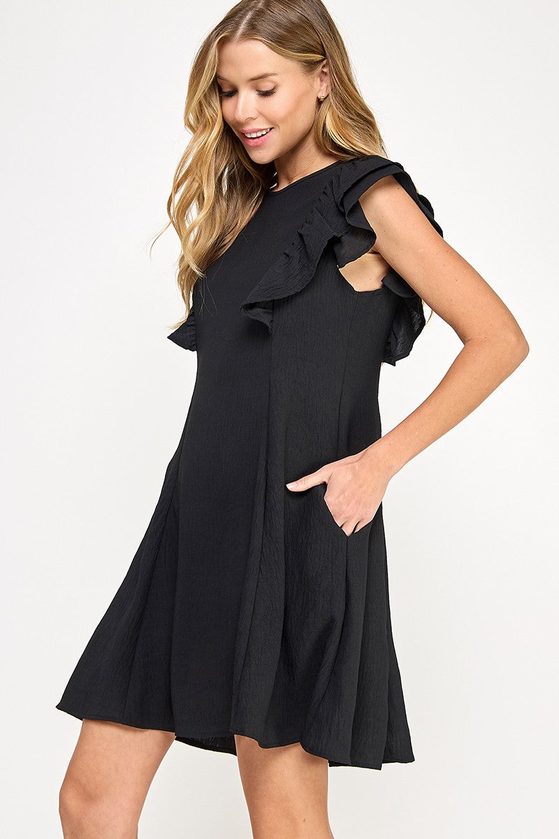 Solid swing dress
