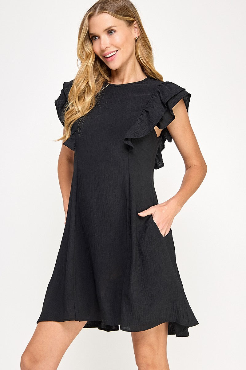 Solid swing dress
