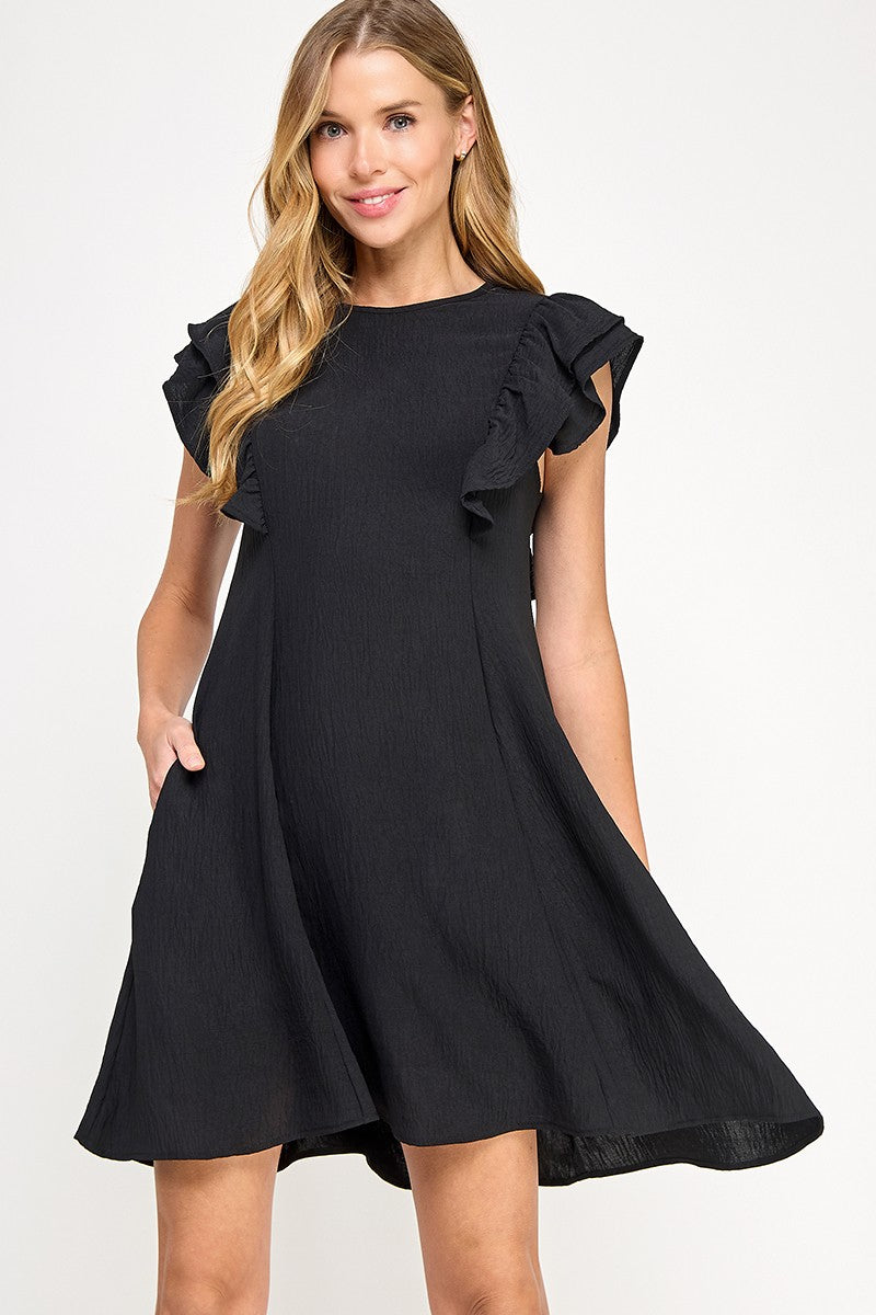 Solid swing dress
