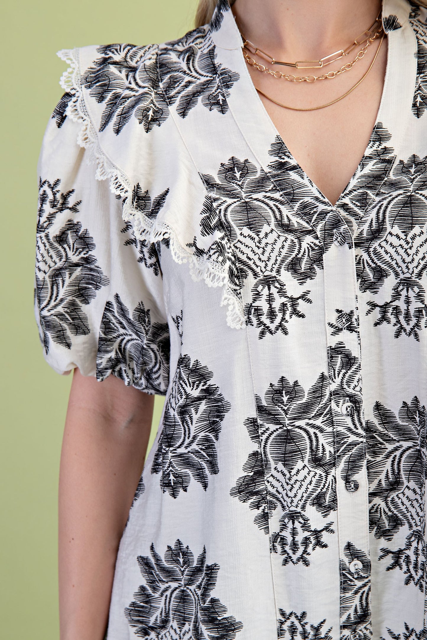 Floral Print Button Up Shirt