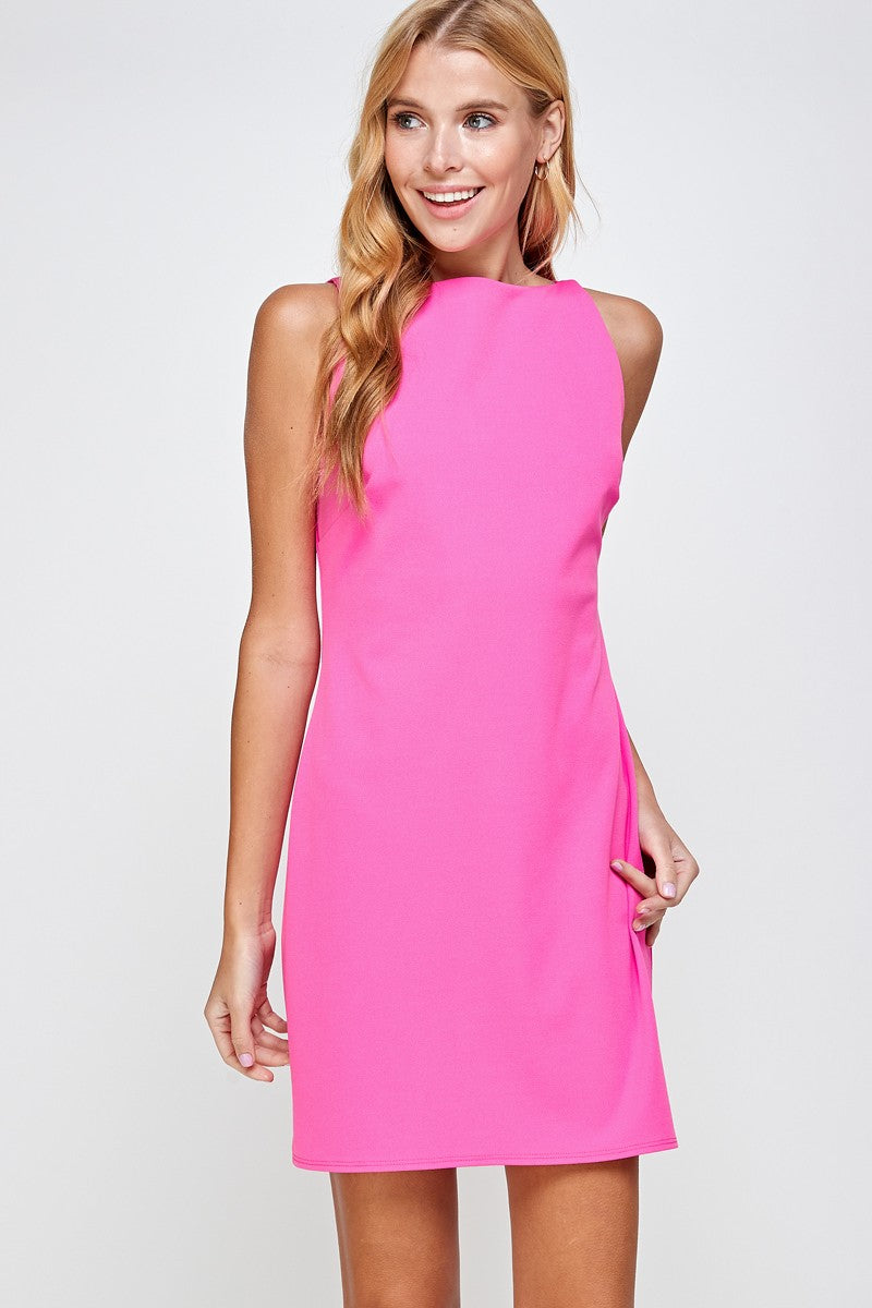 Solid shift dress