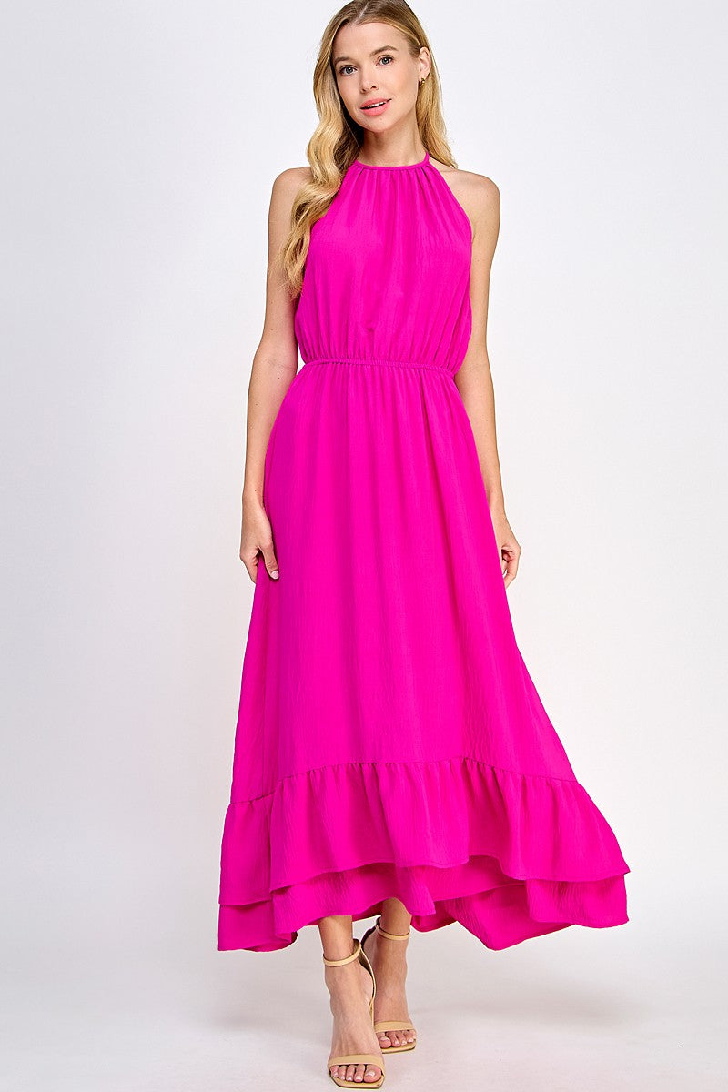 Solid maxi dress