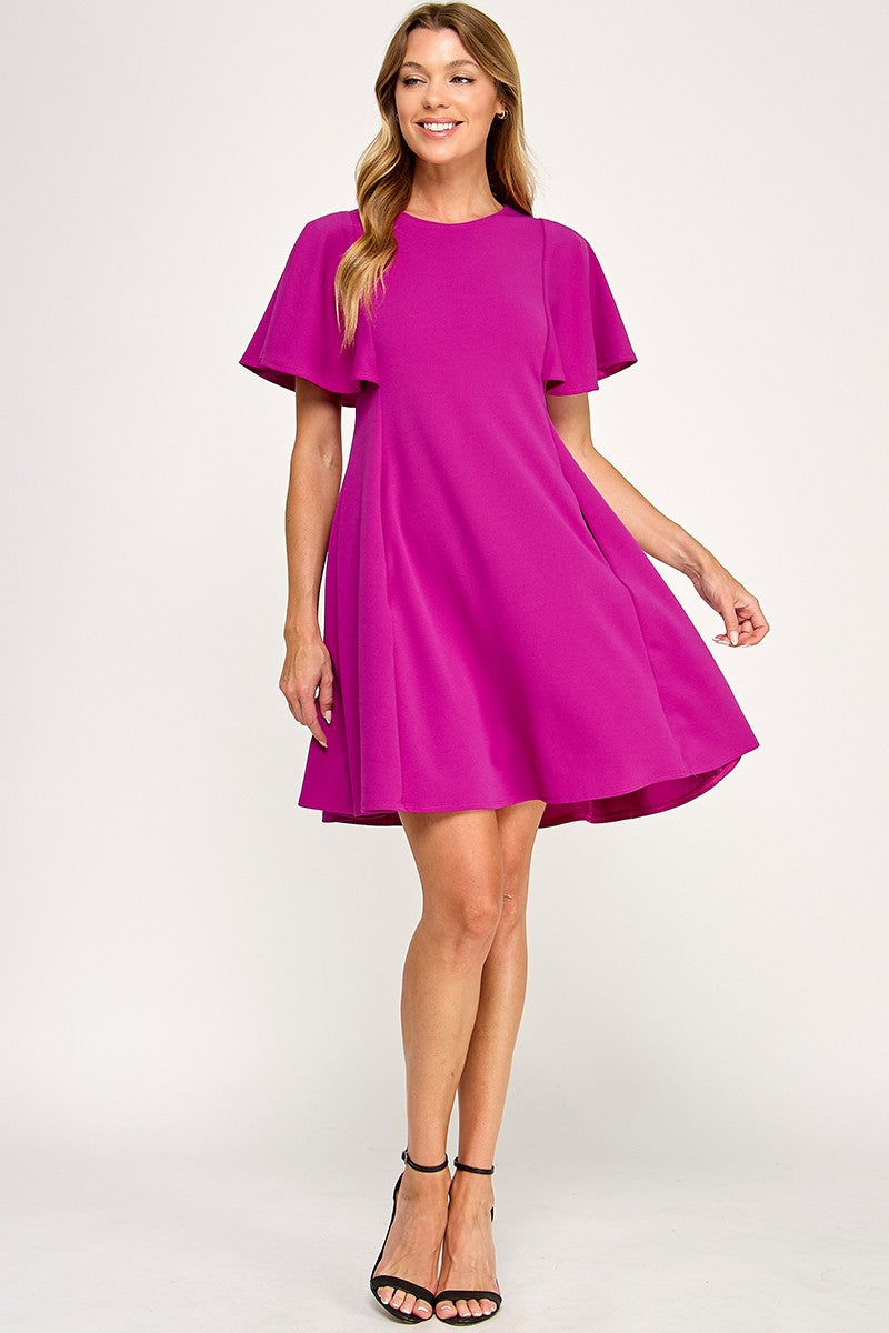 Solid swing dress