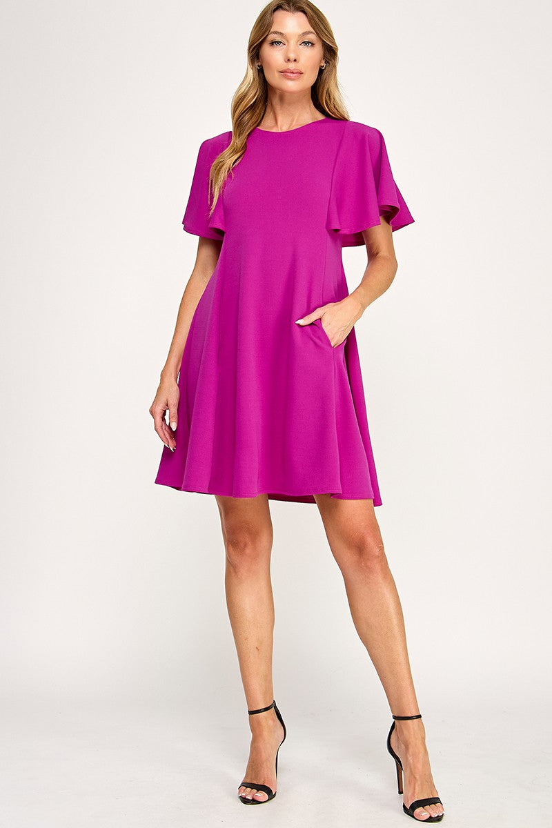Solid swing dress