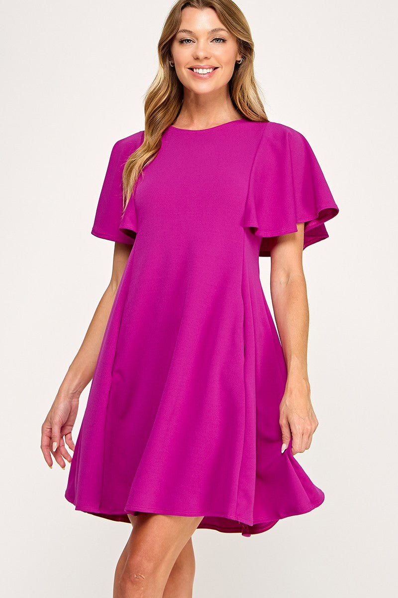 Solid swing dress
