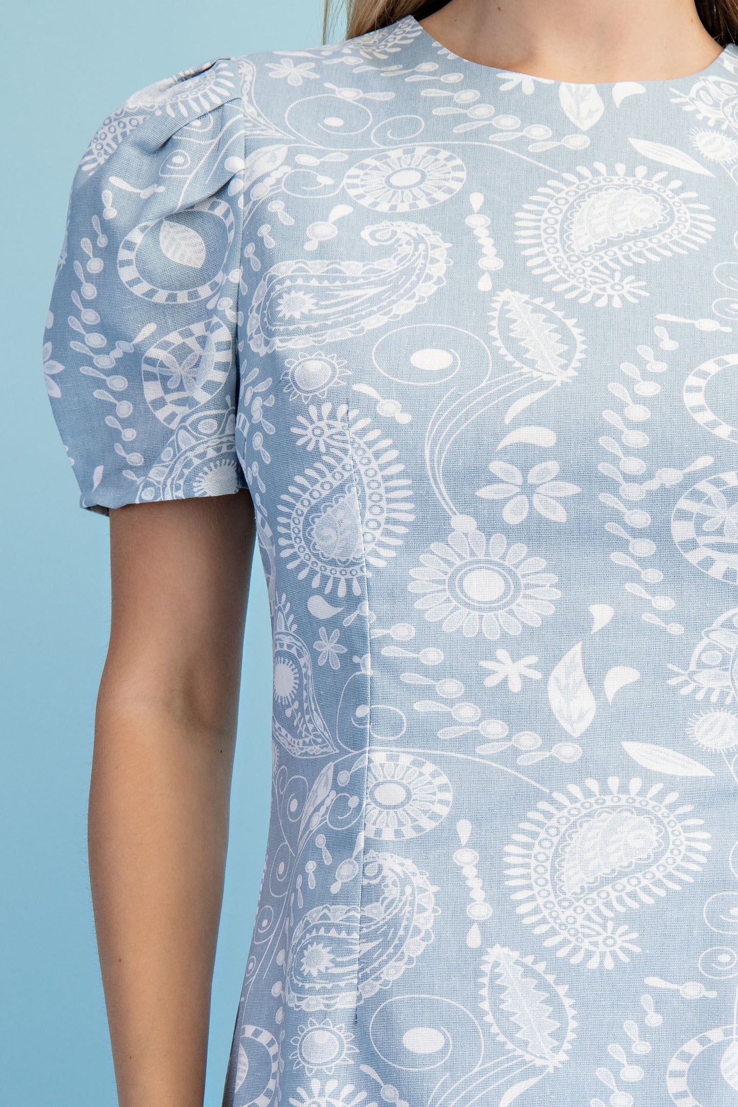 Floral Paisley Print Mini Dress