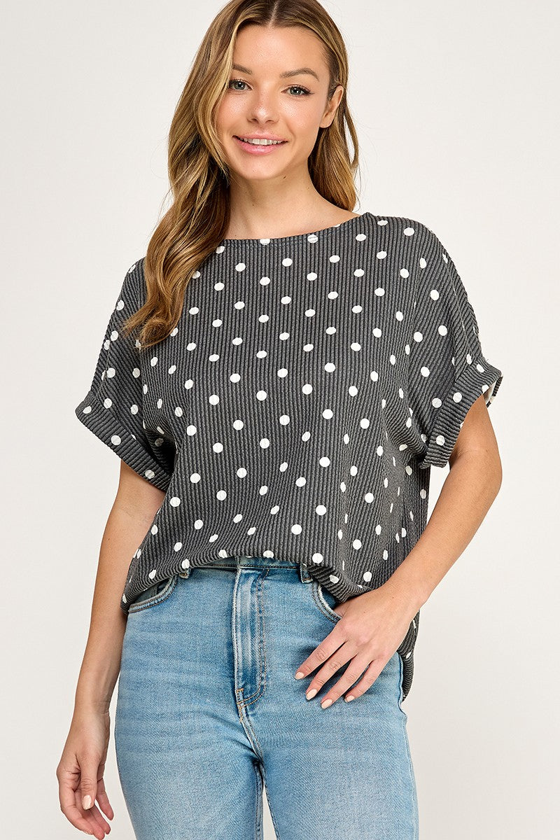 polka dot top