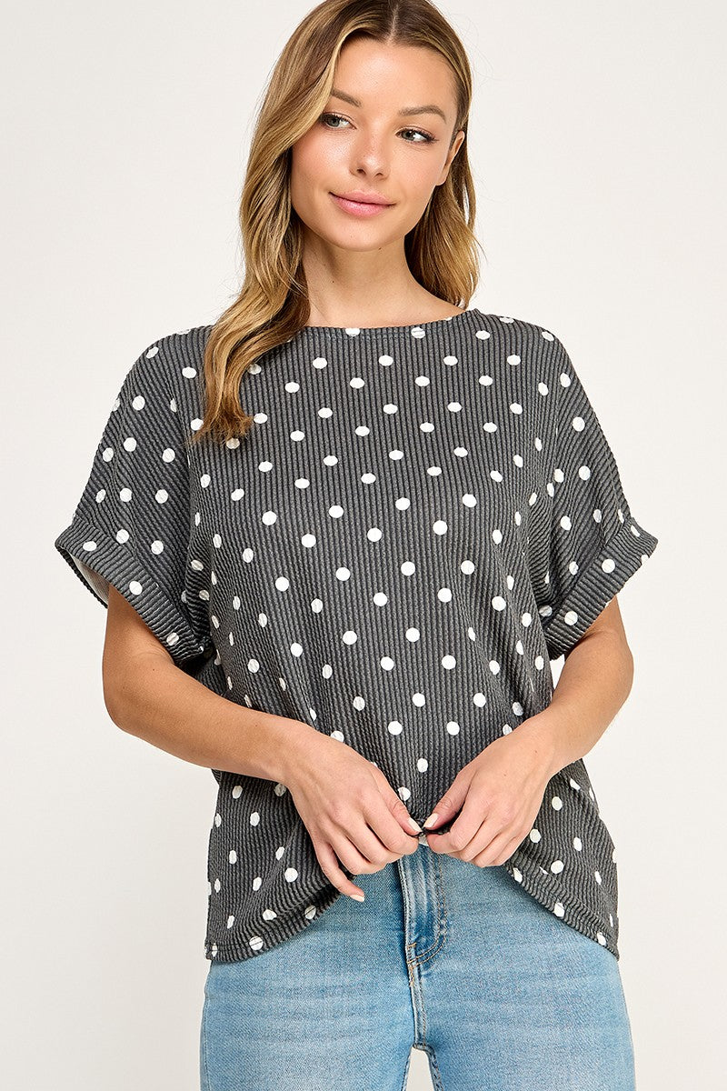polka dot top