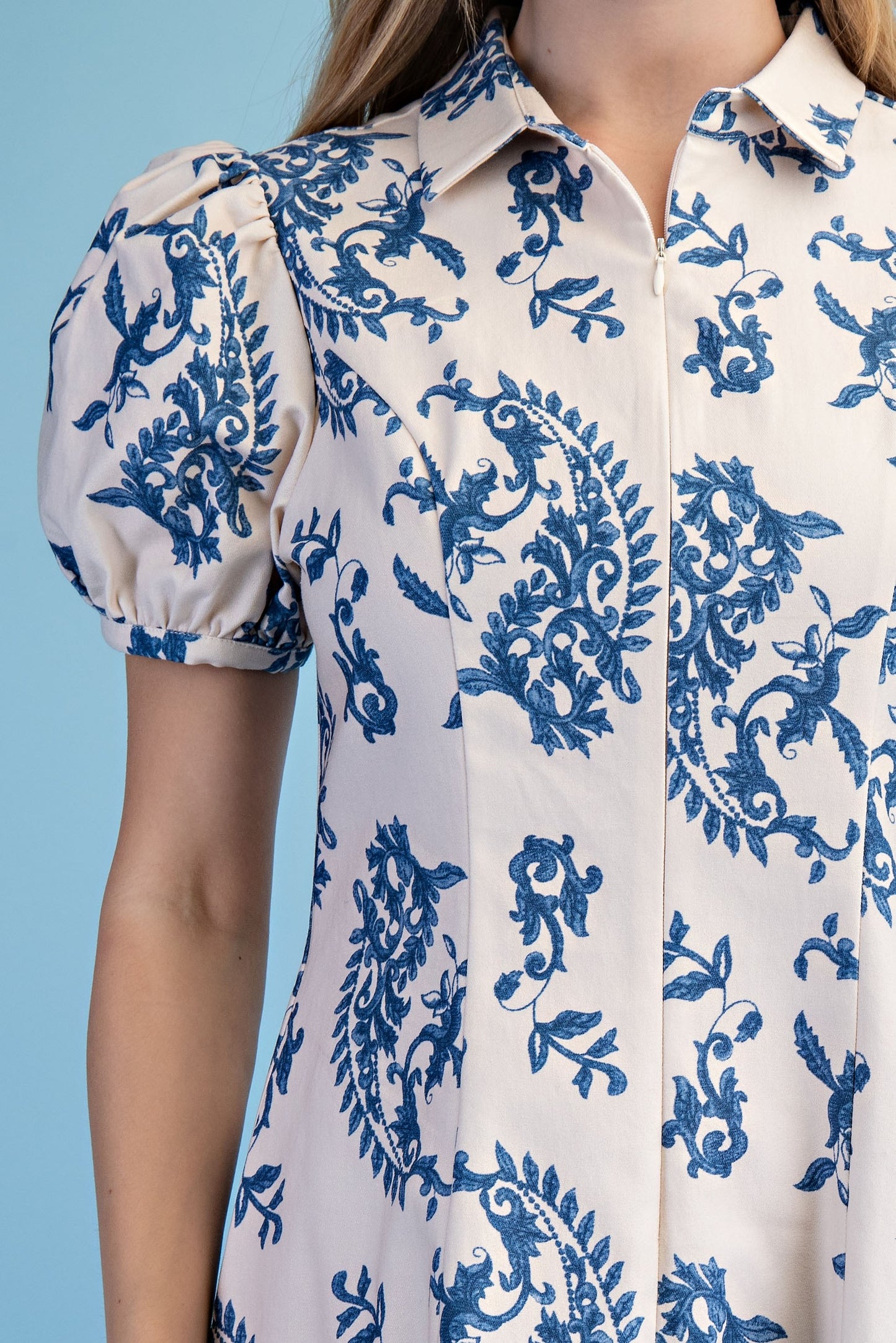 Printed A-line Mini Dress