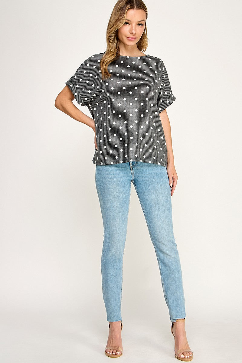 polka dot top
