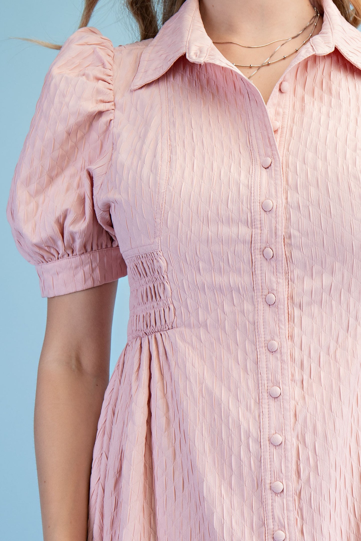 Textured Shirt Dress