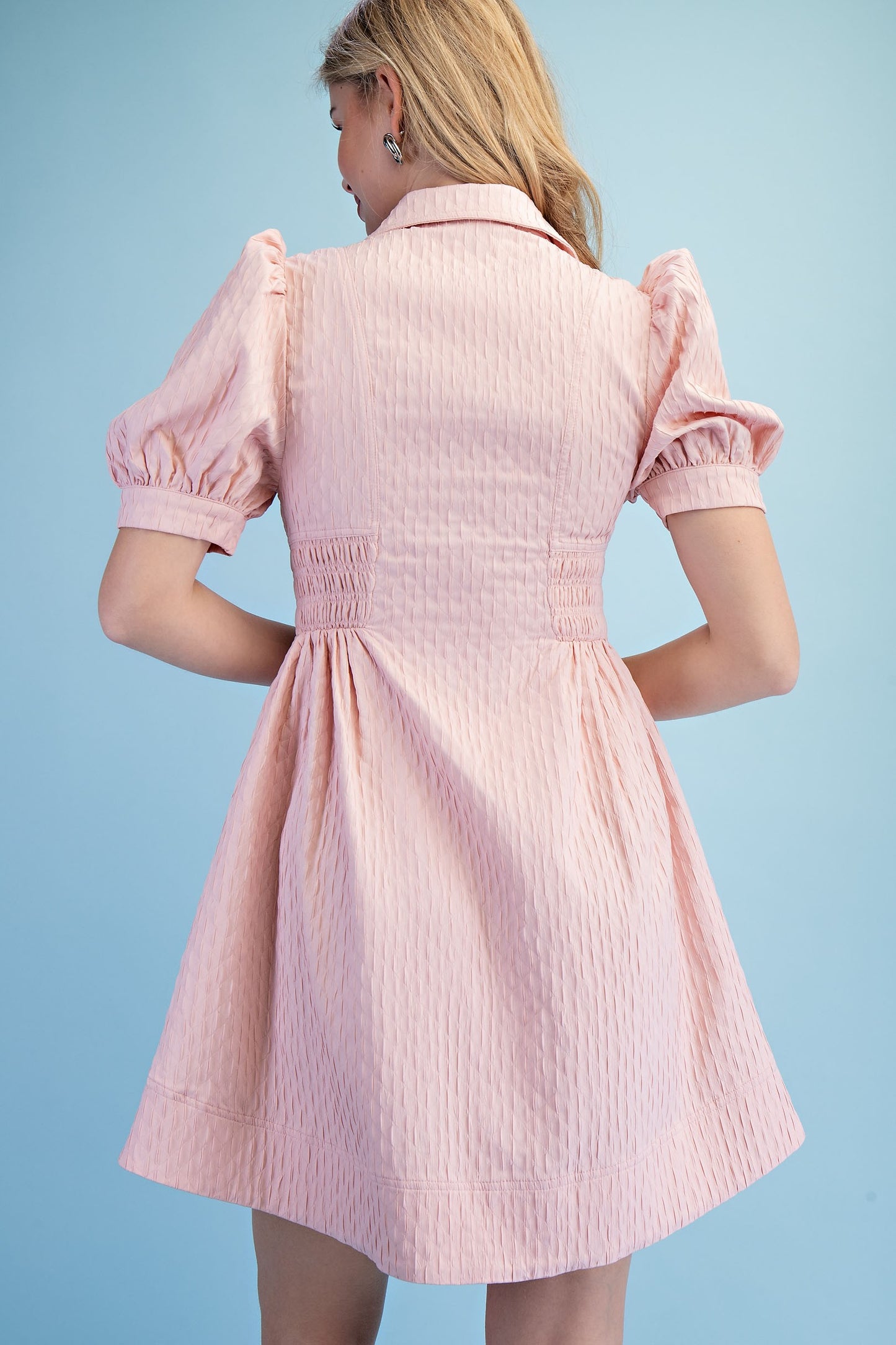 Textured Shirt Dress